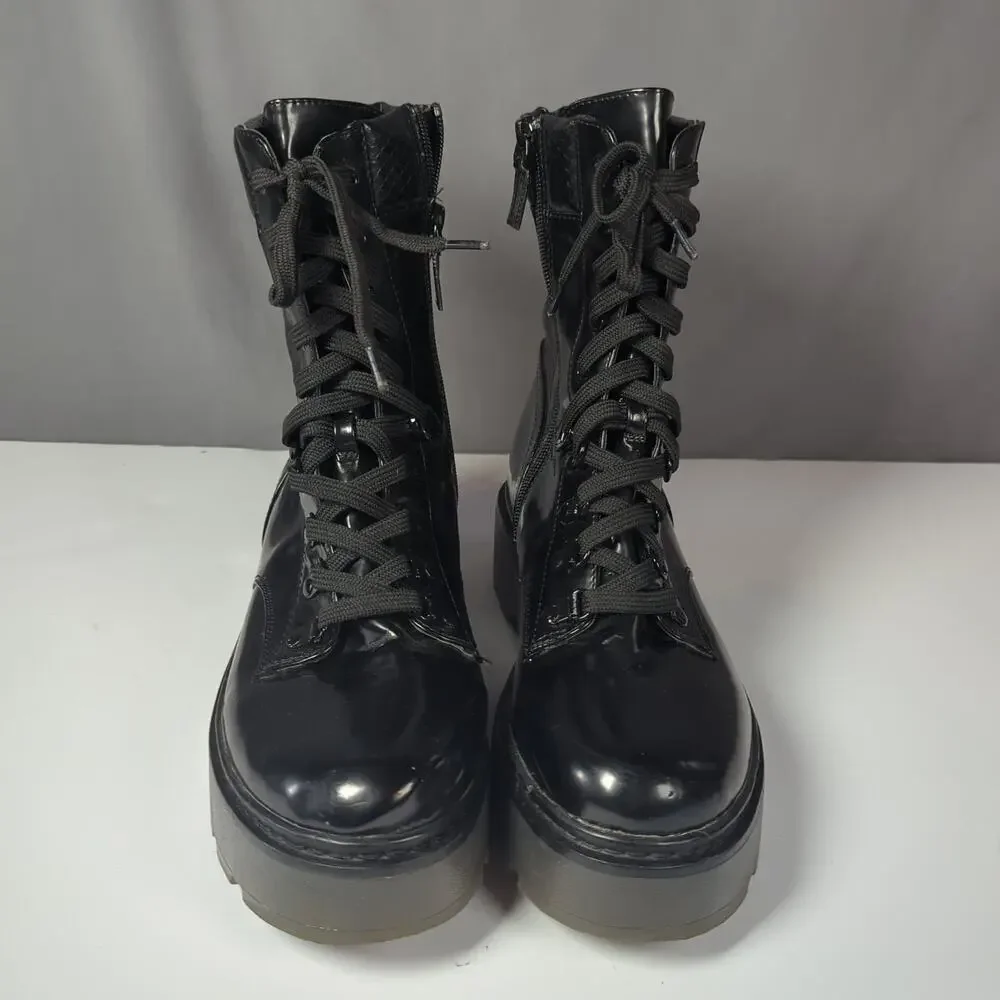 Circus by Sam Edelman Sanders Platform Combat Boots – Black